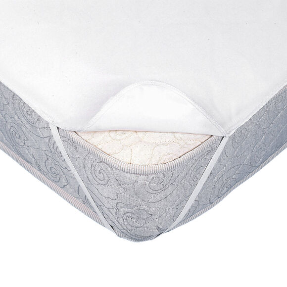 Matrasbeschermer in absorberende microvezel, vlak model (wit) Matrasbeschermer in absorberende microvezel, vlak model (wit)